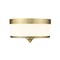 Z-Lite Cosmopolitan 3 Light Flush Mount, Heritage Brass & Etched White 307F-HBR - alternate 2
